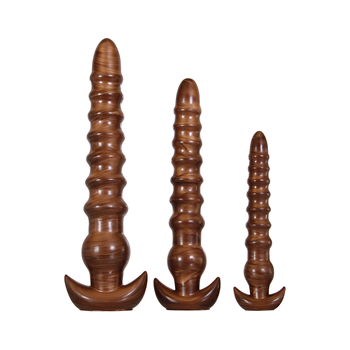 Twisted love - Geribbelde buttplug set - 3 stuks (Goud)